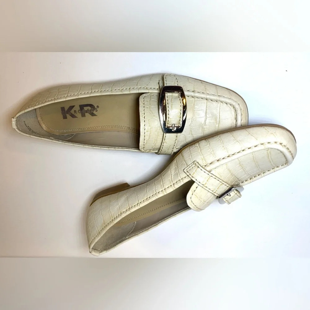 Kim Rogers Cream Colored‎ Loafers, 7.5